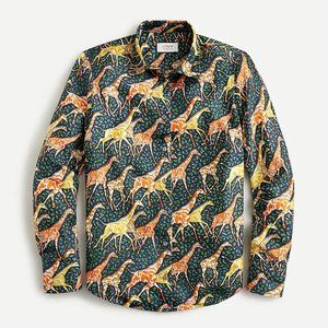JCrew Silk Twill Giraffe Shirt